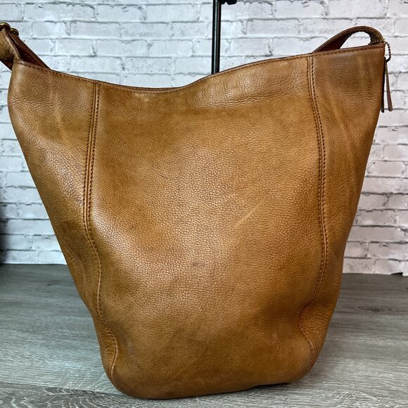 Vintage Coach Sonoma XL Soft Natural Grain Bucket Bag - Picture 3 of 7